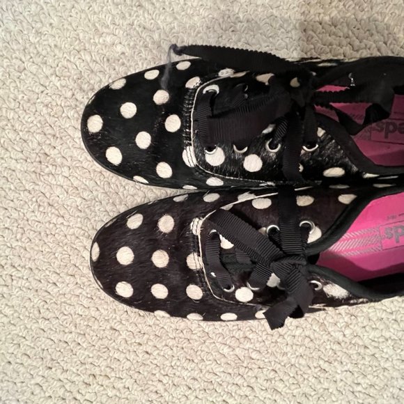 KEDS Pointer Spur Polka dot Printed Calf Hair Sneakers Women's size 8.5 - Picture 4 of 9